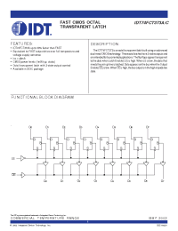 Datasheet IDT74FCT373CSO manufacturer IDT